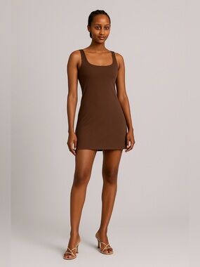 Girlfriend Collective Chocolate Brown Athletic Dress Size XXXL